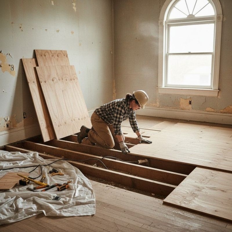 Plywood Subfloor Repair in Wilmington, NC